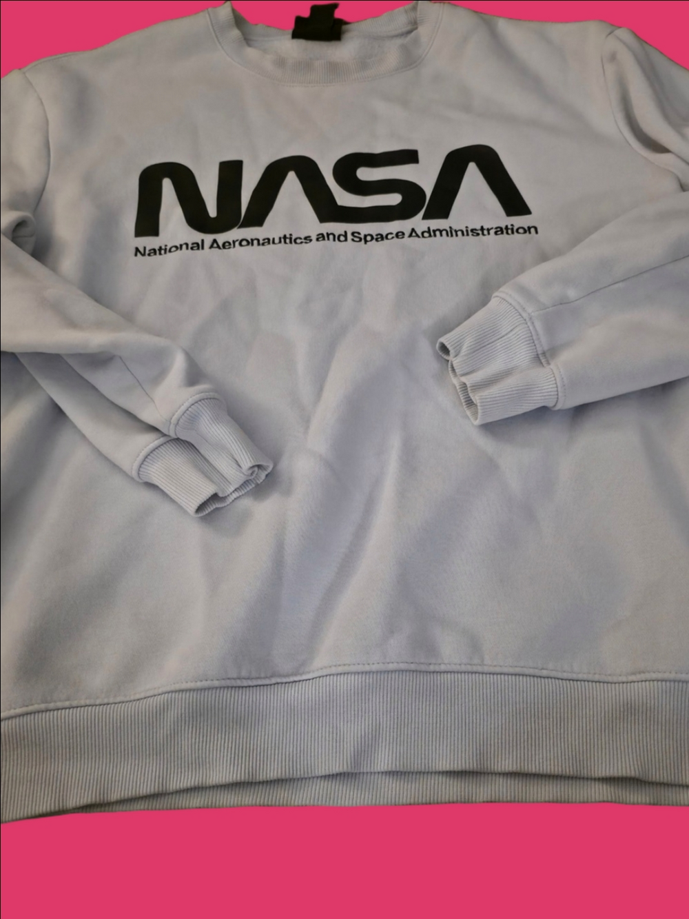 4/$67 Deal! NASA Logo Crewneck Sweatshirt - Light Blue